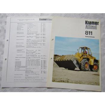 Prospekt Kramer Allrad Schaufellader 811 von 1977 und Einkaufspreise ab 3/1977