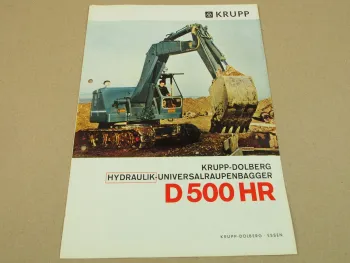 Prospekt Krupp Dolberg D500 H HR HM Hydraulik Universalraupenbagger um 1965