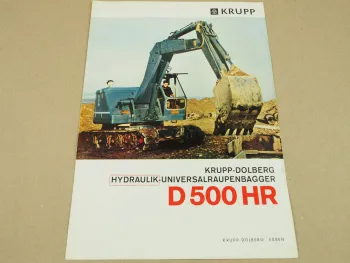 Prospekt Krupp Dolberg D500 H HR HM Hydraulik Universalraupenbagger von ca 1965