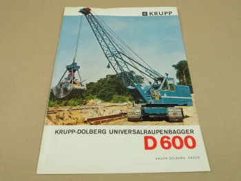 Prospekt Krupp Dolberg D600 Universalraupenbagger 1965