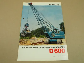 Prospekt Krupp Dolberg D600 Universalraupenbagger von 1964