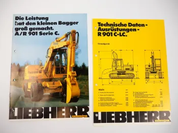 Prospekt Liebherr A R 901 Serie C Hydraulikbagger + Technische Daten 1978/79