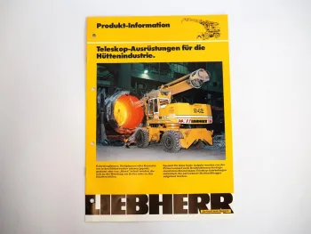 Prospekt Liebherr A R 922 932 942 Teleskop-Ausrüstung Produkt-Information 1987