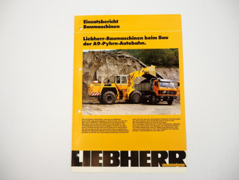 Prospekt Liebherr Baumaschinen Einsatzbericht Autobahnbau Österreich 1991