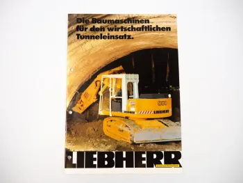 Prospekt Liebherr Baumaschinen Übersicht Tunnelbau 1997 R900 R912 L551B LR641
