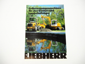 Prospekt Liebherr Erdbewegungsmaschinen Gartenbau Programm 1998