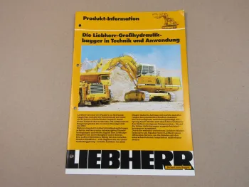 Prospekt Liebherr Großhydraulikbagger R962 - R994 Produktinformation 12/1986