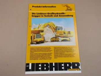 Prospekt Liebherr Großhydraulikbagger R962 - R994 Produktinformation 12/86