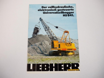 Prospekt Liebherr HS841 Seilbagger 1986 Poster