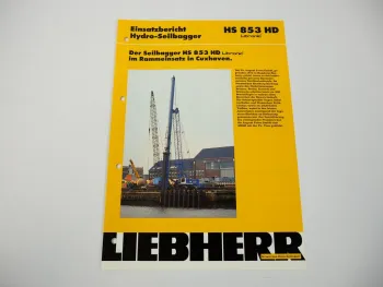 Prospekt Liebherr HS853HD Litronic Seilbagger Einsatzbericht Cuxhaven 2000