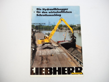 Prospekt Liebherr Hydraulikbagger Schrottumschlag 2000 Label