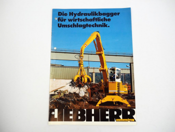 Prospekt Liebherr Hydraulikbagger Umschlagtechnik ca. 1993