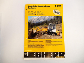 Prospekt Liebherr L504 Radlader Technische Beschreibung 1994