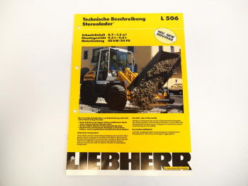 Prospekt Liebherr L506 Stereolader Technische Beschreibung 1995