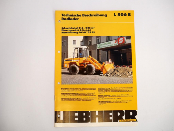 Prospekt Liebherr L506B Radlader Technische Beschreibung 1994