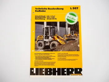 Prospekt Liebherr L507 Radlader Technische Beschreibung 1994
