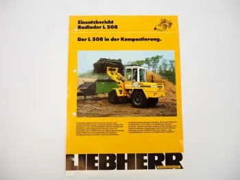 Prospekt Liebherr L508 Radlader Einsatz Kompostierung Straßburg Frankreich 1993