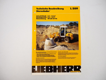 Prospekt Liebherr L509 Radlader Technische Beschreibung 1995