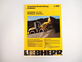 Prospekt Liebherr L512 Radlader Technische Beschreibung 1994