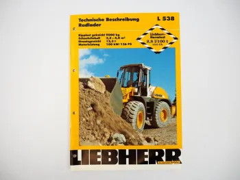 Prospekt Liebherr L538 Radlader Technische Beschreibung 2002 Label