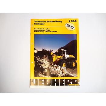 Prospekt Liebherr L564 Radlader Technische Beschreibung 11.1997 Label