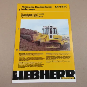Prospekt Liebherr LR 621C Laderaupe Technische Beschreibung 1994