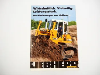 Prospekt Liebherr Planierraupen Übersicht 2001 Label