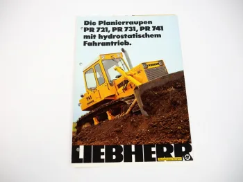 Prospekt Liebherr PR 721 731 741 Planierraupen 1977