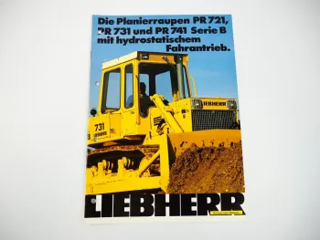 Prospekt Liebherr PR 721 731 741 Serie B Planierraupen 1980
