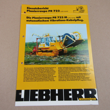 Prospekt Liebherr PR 722 Litronic Planierraupe Einsatzbericht Kabelpflug Island