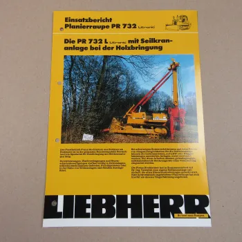 Prospekt Liebherr PR 732 Litronic Raupe Einsatzbericht Forst Bodman Bodensee