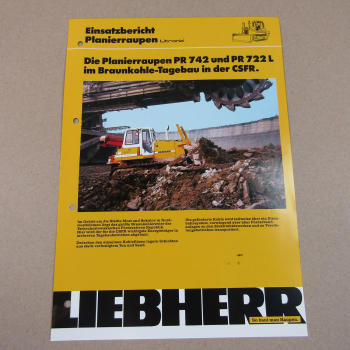 Prospekt Liebherr PR 742 722L Litronic Einsatzbericht Tagebau Tschechien 1992