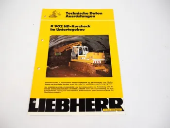 Prospekt Liebherr R 902 HD KurzheckTechnische Daten Ausrüstung 1983