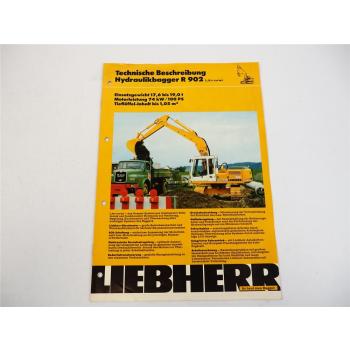 Prospekt Liebherr R 902 Litronic Hydraulikbagger mit MAN LKW Technische Info 92
