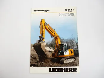 Prospekt Liebherr R 914C Litronic Raupenbagger Technische Beschreibung 2007