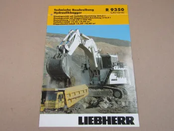 Prospekt Liebherr R 9350 Litronic Hydraulikbagger Technische Beschreibung 2007