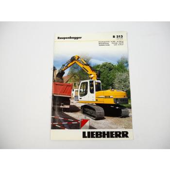 Prospekt Liebherr R313 Litronic Raupenbagger Label