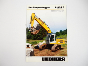 Prospekt Liebherr R924B Litronic Raupenbagger Technische Beschreibung 2005