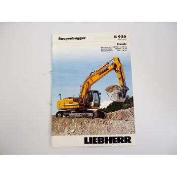 Prospekt Liebherr R926 Litronic Classic Raupenbagger