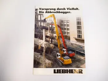 Prospekt Liebherr R934B - R974B Abbruchbagger Übersicht 2004