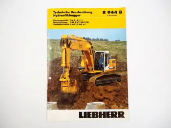 Prospekt Liebherr R944B Litronic Hydraulikbagger Technische Beschreibung 2003
