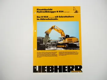 Prospekt Liebherr R954 Hydraulikbagger Einsatzbericht Schrott Intech Berlin 1993