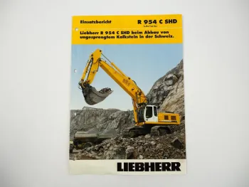 Prospekt Liebherr R954C SHD Raupenbagger Einsatzbericht Kalksteinabbau 2006