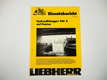 Prospekt Liebherr R961B Hydraulikbagger Einsatzbericht Mittellandkanal 1977
