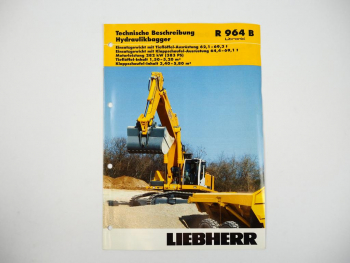 Prospekt Liebherr R964B Litronic Hydraulikbagger Technische Beschreibung 2004