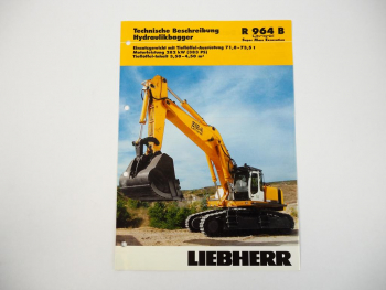 Prospekt Liebherr R964B Litronic SME Hydraulikbagger Techn. Beschreibung 2004