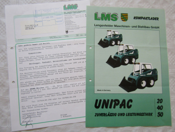 Prospekt LMS UNIPAC 20 40 50 Kompaktlader Lengenfelder Maschinen- u. Stahlbau
