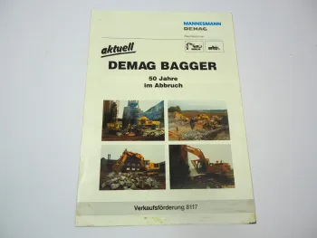 Prospekt Mannesmann Demag H 30 35 40 55 65 Bagger 1989
