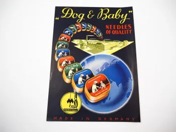 Prospekt Marschall Grammophon Nadeln Dog & Baby 1940/50er Jahre