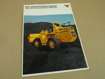 Prospekt Massey Ferguson MF 44 Allrad Schaufellader von ca 1970 mit 12 Seiten
